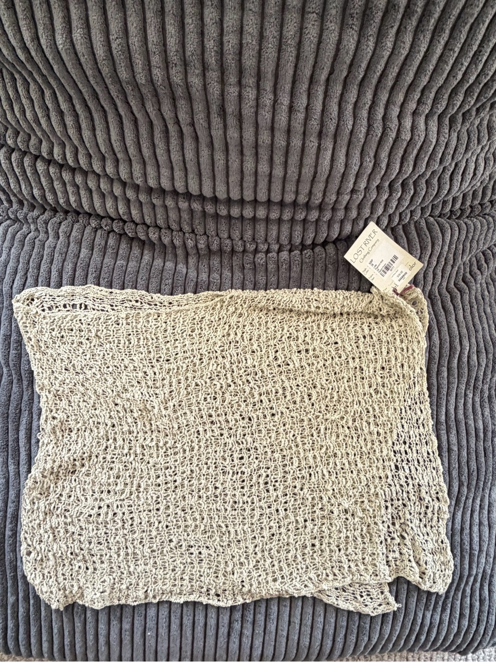 Lost River Popcorn Knit Poncho NWT Latte Handmade Bali Boho One Size